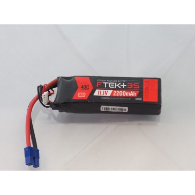 F-TEK+ 3S 2200mAh 40C LiPo w LED Indicator(EC3)