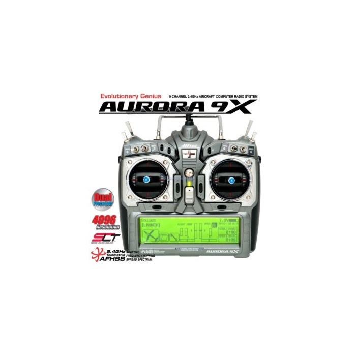 Hitec -  AURORA 9X solo TX 2,4GHz Mode1