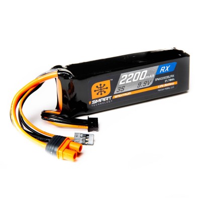 2200mAh 3S 9.9V Smart LiFe ECU Battery Pack: IC3 e Servo Connector