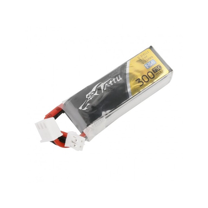 Tattu 300mAh 2S 75C 7.6V Lipo Battery