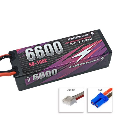 FullPower  Lipo 3S 6600mAh 50/100C HARDCASE - EC5