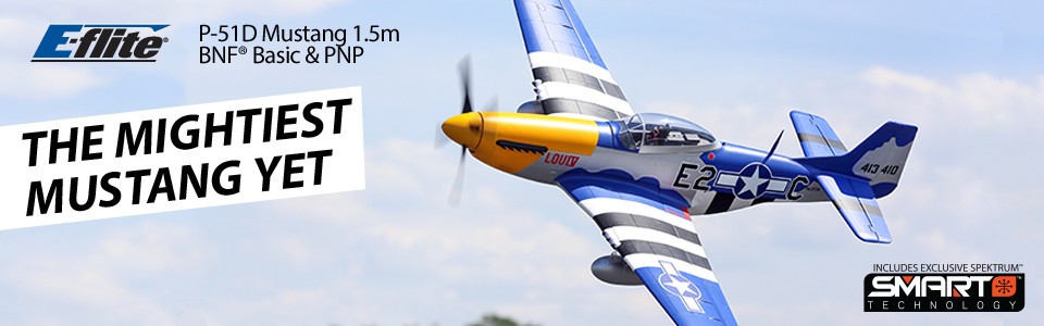 P-51D MUSTANG 1.5M BNF BASIC WITH SMART